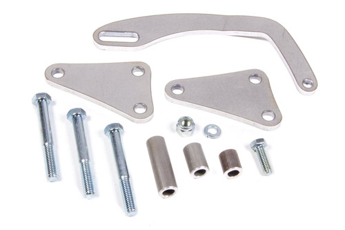 Alternator Bracket - Passenger Side - Low Mount - Block Mount - Steel - Natural - Short Water Pump - GM Alternator - Small Block Chevy - Kit Alternator Bracket - Passenger Side - Low Mount - Block Mount - Steel - Natural - Short Water Pump - GM Alternator - Small Block Chevy - Kit