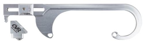 Throttle Cable Bracket - Carb Mount - Aluminum - Clear Anodized - GM / Morse Cable - Square Bore - Each Throttle Cable Bracket - Carb Mount - Aluminum - Clear Anodized - GM / Morse Cable - Square Bore - Each