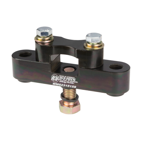 Panhard Bar Bracket - Frame Mount - Centered - Clamp-On - Adjustable - Steel - Black Powder Coat - 1-1/2 in Square Tubing - Each