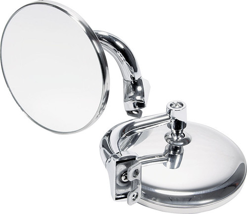 Mirror - Peep - Side View - Round - 4 in Diameter - Stainless - Chrome - Pair