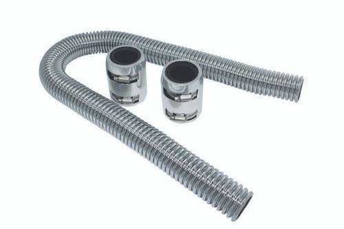 Radiator Hose Kit - 36 in Long - Polished End Caps - Stainless - Chrome - Kit
