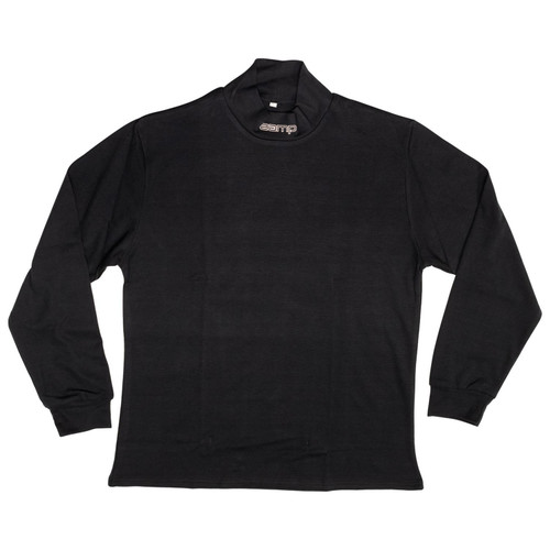 Underwear Top - SFI 3.3 - Long Sleeve - High Neck - Fire Retardant Blend - Black - Large - Each