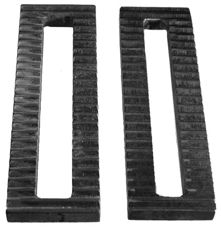 Serrated Plate - 1/4 in Steps - 3/4 in Slot - 2 x 6 x 1/2 in - Steel - Natural - UB Machine Adjustable Panhard Bar Mounts - Each