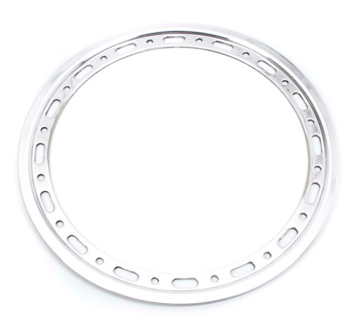 Beadlock Ring - Slotted - Aluminum - Polished - 15 in Wheels - Each