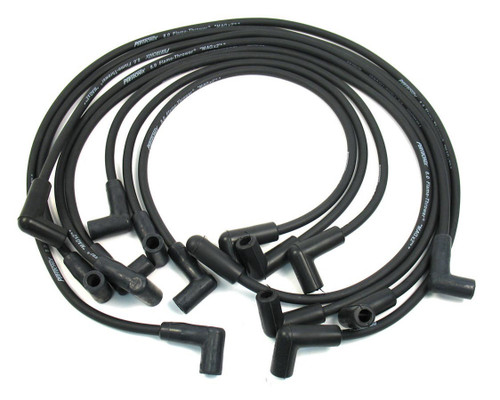 Spark Plug Wire Set - Magx2 - Spiral Core - 8 mm - Black - 90 Degree Plug Boots - HEI Style Terminal - GM V8 - Kit