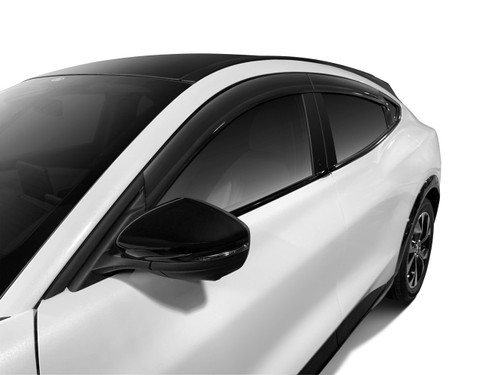 Side Window Visor - Low Profile Ventvisor - Stick-On - Front / Rear - Plastic - Dark Smoke - Ford Fullsize SUV 2021 - Kit