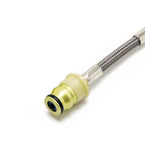 Hydraulic Hose - Clutch Hose - 48 in Long - 4 AN Hose - 4 AN Straight Female to 4 AN Male Quick Disconnect - Braided Stainless - Each