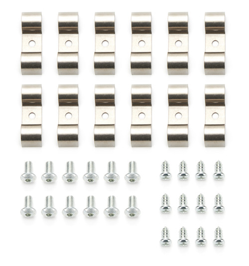 Line Clamp - Double - 1/2 in - Stainless - Natural - Set of 12