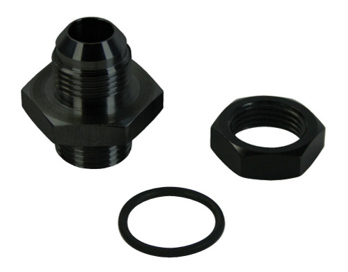 Fitting - Bulkhead - 10 AN to 10 AN Male Bulkhead - Aluminum - Black Anodized - Each Fitting - Bulkhead - 10 AN to 10 AN Male Bulkhead - Aluminum - Black Anodized - Each
