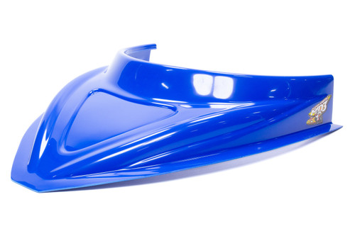 Hood Scoop - MD3 - 3 in Height - Curved Bottom - Plastic - Chevron Blue - Dirt Late Model - Each