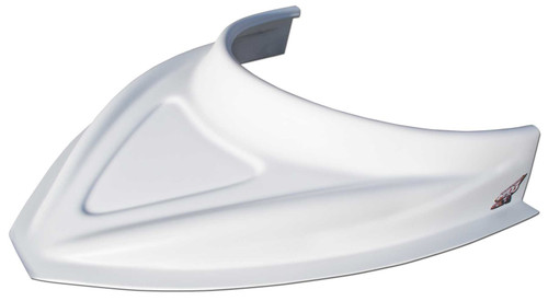Hood Scoop - MD3 - 3 in Height - Curved Bottom - Plastic - White - Dirt Late Model - Each