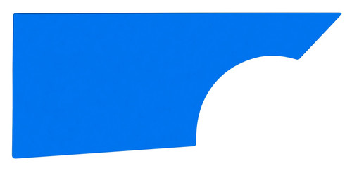 Quarter Panel - MD3 - Passenger Side - Plastic - Chevron Blue - Dirt Late Model - Each