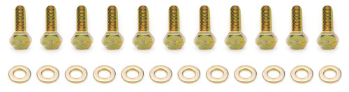 Beadlock Bolt Kit - 1/4-20 in Thread - 1 in Long - Hex Head - Washers Included - Steel - Cadmium - Keizer 10 in Wheels - Set of 11