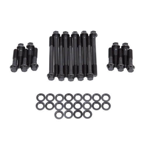 Cylinder Head Bolt Kit - E-Series - Hex Head - Chromoly - Black Oxide - Small Block Mopar - Kit