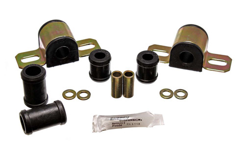 Sway Bar Bushing - Hyper-Flex - Rear - Two Bolt Clamp Style - 11/16 in Bar - Polyurethane / Steel - Black / Cadmium - GM F-Body 1967-81 - Kit