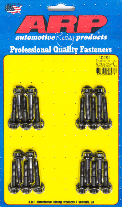 Valve Cover Fastener - Bolt - 8 mm x 1.00 Thread - 30 mm Long - 12 Point Head - Chromoly - Black Oxide - Mopar Gen III Hemi - Set of 20