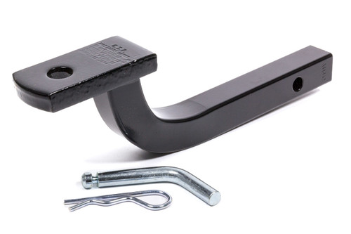 Ball Mount Hitch - 1-1/4 in Hitch - 9-3/4 in Long - 3-1/8 in Rise - 3500 lb Capacity - Hitch Pin and Clip - Steel - Black Powder Coat - Each