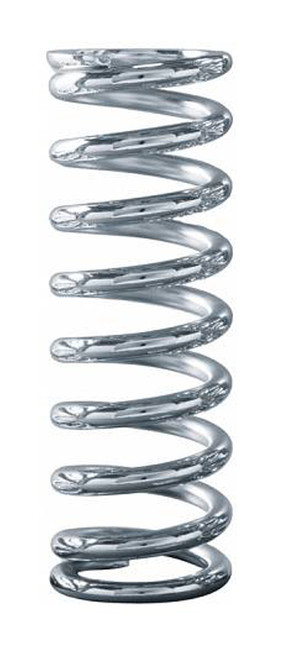 Coil Spring - Coil-Over - 2.5 in ID - 12 in Length - 225 lb/in Spring Rate - Steel - Chrome - Each
