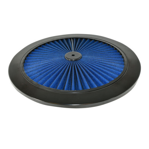 Air Cleaner Lid - 14 in Round - Filtered - Blue Filter - Steel - Black Paint - Each Air Cleaner Lid - 14 in Round - Filtered - Blue Filter - Steel - Black Paint - Each
