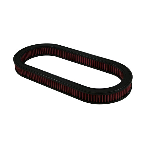 Air Filter Element - Oval - 20.79 in L x 9.62 in W - 2 in Tall - Reusable Cotton - Red - Universal - Each