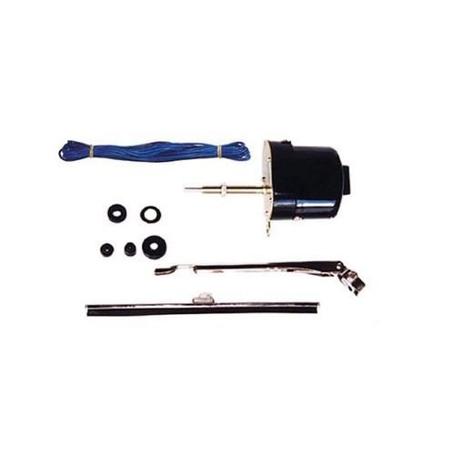 Windshield Wiper Kit - 12 Volt Conversion - Arm / Blade / Hardware / Motor / Wiring Harness Included - Willys MB / Jeep CJ 1941-68 - Kit