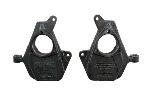 Spindle - 3 in Drop Spindle - Driver / Passenger Side - Iron - Black Paint - GM Fullsize Truck 2007-16 - Kit