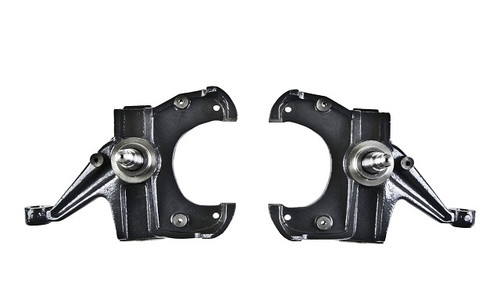 Spindle - 3 in Drop Spindle - Driver / Passenger Side - Iron - Black Paint - GM Fullsize SUV / Truck 1973-91 - Kit