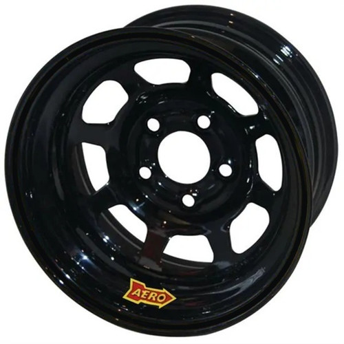 Wheel - 50-Series - 15 x 10 in - 5.000 in Backspace - 5 x 4.75 in Bolt Pattern - Steel - Black Powder Coat - Each