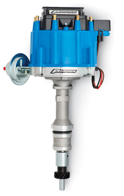Distributor - HEI Street - Magnetic Pickup - Vacuum Advance - HEI Style Terminal - Coil Included - Blue - Small Block Ford - Each