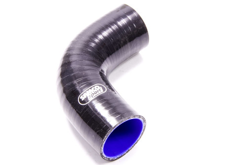 Tubing Elbow - 90 Degree - 1-3/4 in ID - 4.0 mm Thick Wall - Silicone - Black - Each