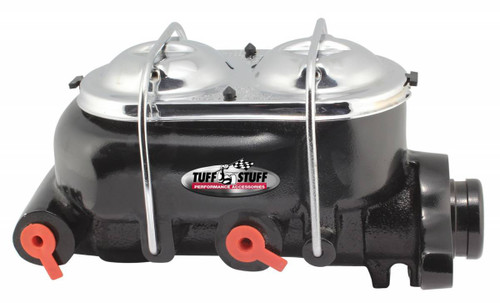 Master Cylinder - 1 in Bore - Integral Reservoir - Iron - Black Powder Coat - 3-3/8 in Flange Mount - Kit