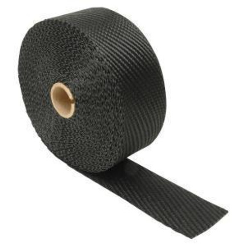 Exhaust Wrap - Titanium - 2 in Wide - 50 ft Roll - Woven Fiberglass - Carbon Fiber Look - Each