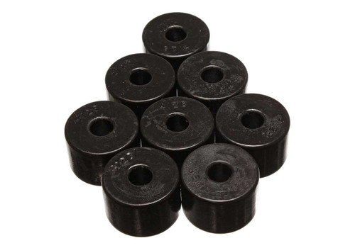 Body Mount Bushing - Polyurethane - 1.875 in OD - 0.563 in ID - 1.313 in H - Black - Universal - Set of 8