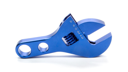 Adjustable AN Wrench - Stubby - Single End - 10 AN to 20 AN - Billet Aluminum - Blue Anodized - Each