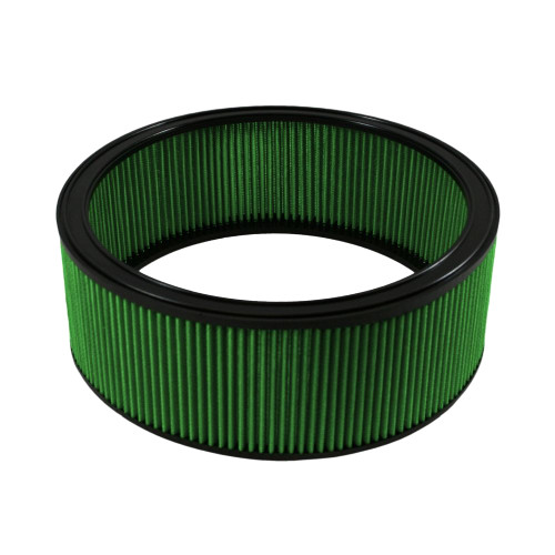 Air Filter Element - Round - 14 in Diameter - 5 in Tall - Reusable Cotton - Green - Universal - Each