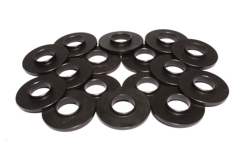 Valve Spring Locator - Inside - 0.060 in Thick - 1.300 in OD - 0.570 in ID - 0.840 in Spring ID - Steel - Set of 16