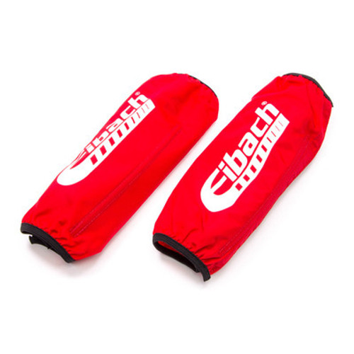 Shock Cover - 8-10 in Long - 2.500 in ID Coil-Cover - Elastic Ends - Hook and Loop Closure - Nylon - Red - Eibach Shocks - Pair