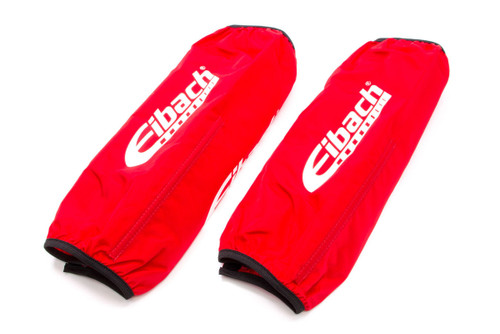 Shock Cover - 12-14 in Long - 5.000 in ID Coil-Cover - Elastic Ends - Hook and Loop Closure - Nylon - Red - Eibach Shocks - Pair