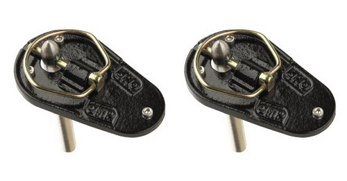 Hood Pin - 10 mm OD x 4 in Long - Aluminum - Natural - Pair