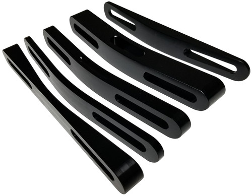 Seat Spacer - 1/2 to 2 in - Aluminum - Black Anodized - Sprint Car - Kit