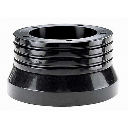 Steering Wheel Adapter - Billet Style - Grant Wheel to OE Column - Hardware Included - Aluminum - Black Anodized - GM 1995-99 - Each