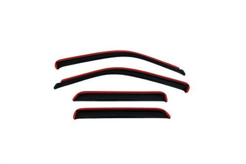 Side Window Visor - In-Channel Ventvisor - Stick-On - Front / Rear - Plastic - Smoke - Nissan Midsize Truck 2005-20 - Kit