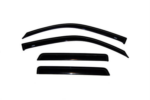 Side Window Visor - Original Ventvisor - Stick-On - Front / Rear - Plastic - Dark Smoke - GM Compact SUV 2002-09 - Kit