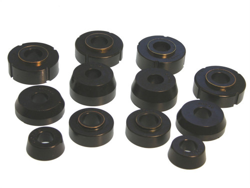Body Mount Bushing - Polyurethane - Black - Ford Fullsize Truck 1966-79 - Kit