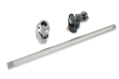 Steering Shaft - Joints Included - 15-1/2 in Long - 3/4 in 36 Spline - Steel - Natural - GM Fullsize Truck 1967-1972 - Each