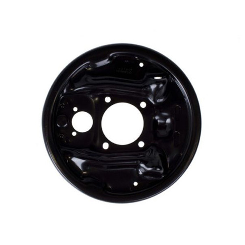 Drum Backing Plate - Passenger Side - 9.5 in - 2.75 in Center Hole - Steel - Black Paint - GM A-Body 1964-72 / GM F-Body 1967-69 / GM X-Body 1964-72 - Each Drum Backing Plate - Passenger Side - 9.5 in - 2.75 in Center Hole - Steel - Black Paint - GM A-Body 1964-72 / GM F-Body 1967-69 / GM X-Body 1964-72 - Each