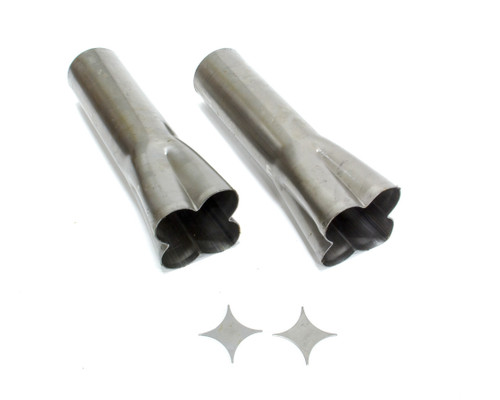Collector - Husler - Weld-On - 4 x 1-3/4 in Primary Tubes - 3 in Outlet - 8 in Long - Steel - Natural - Pair