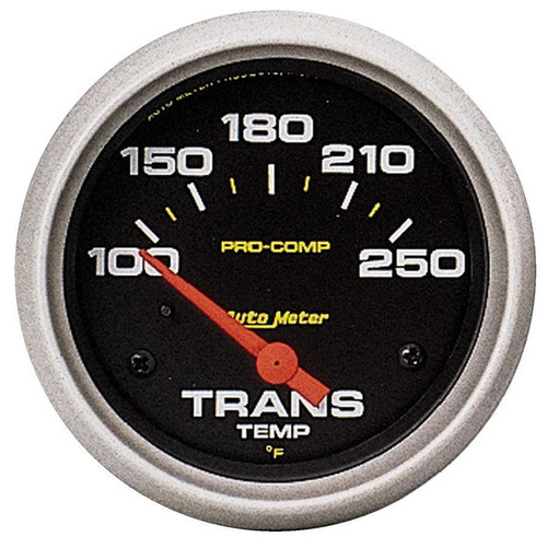 Transmission Temperature Gauge - Pro-Comp - 100-250 Degree F - Electric - Analog - Short Sweep - 2-5/8 in Diameter - Black Face - Each