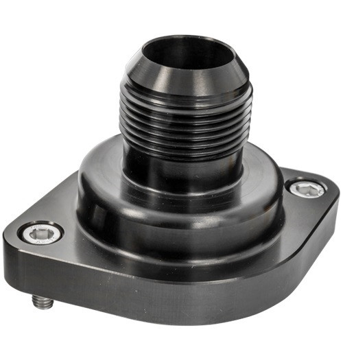 Water Neck - Straight - 16 AN Male - Hardware / O-Ring Included - Aluminum - Black Anodized - GM LS-Series - Each
