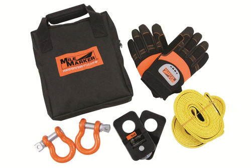 Winch Accessory Kit - ATV / UTV - Bag / D-Rings / Gloves / Pulley Block / Strap - Kit
